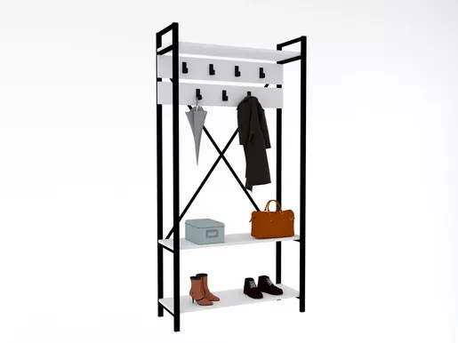 835PUQ4007 Метална закачалка Sara бела