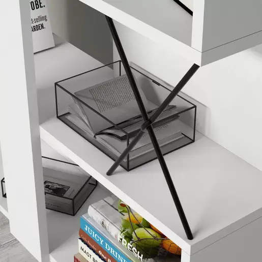 845HCT3631 Полица за книги Extra - White