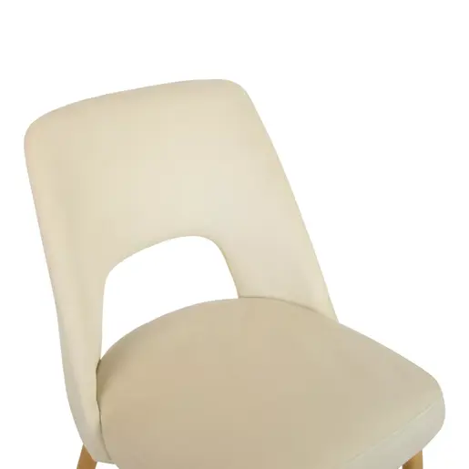 357-000002 Murde chair беж сомотска ткаенина и метални ногарки во природна нијанса 48.5x61x89cm
