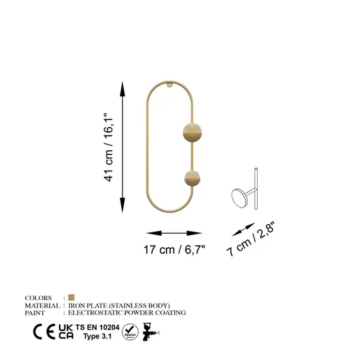 494PYT1144 Метална ѕидна закачалка Cricket-A