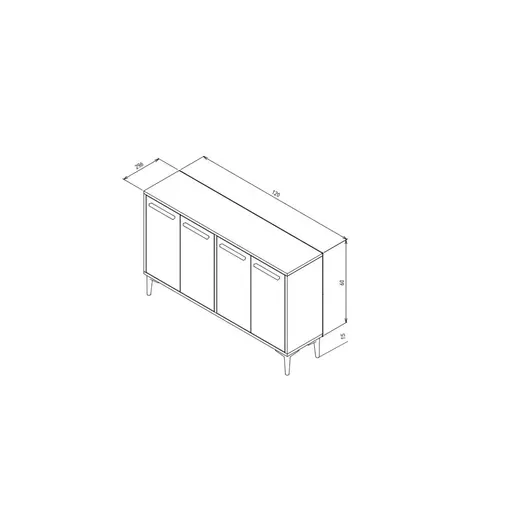 327ODS1103 Комода Stria - Anthracite