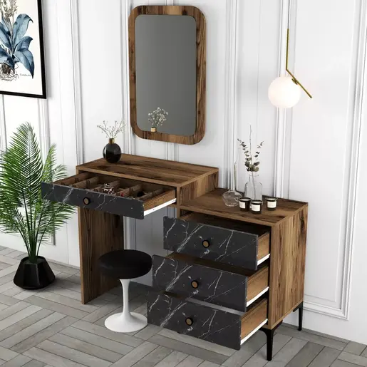 845HCT1213 Тоалетна маса Lizbon 548 - Walnut, Black