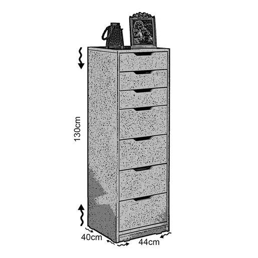 801CMY3401 Комода Flow - Walnut