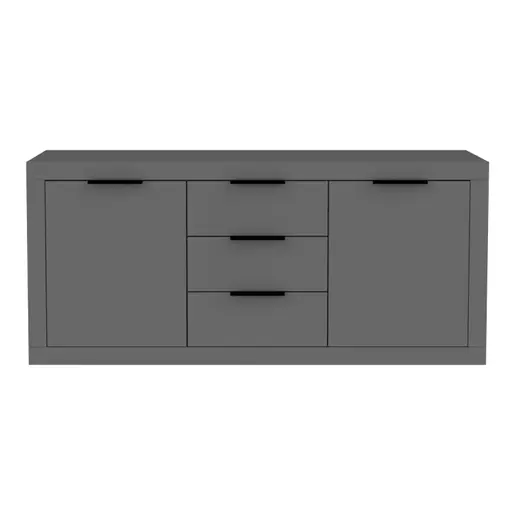 361-000072 Doha комода во темно сива боја 180x45x80.5cm
