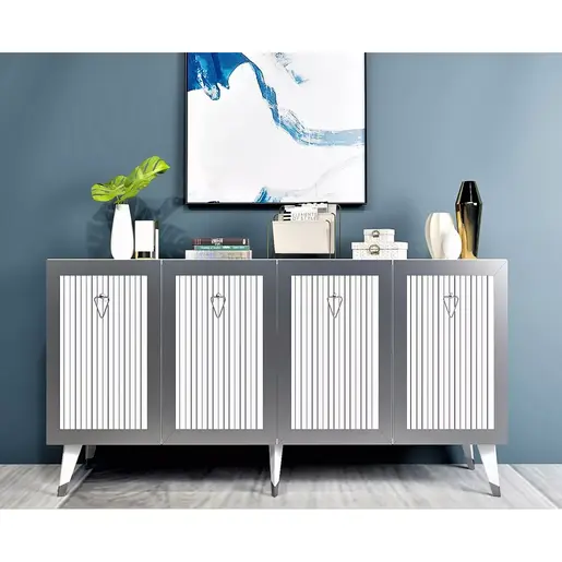 475OLV1736 Комода Bare - White, Silver