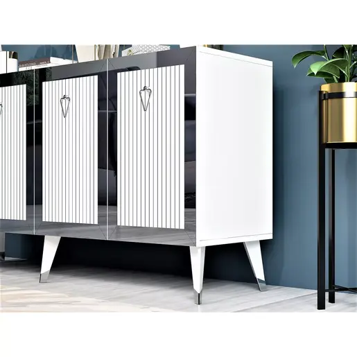 475OLV1736 Комода Bare - White, Silver