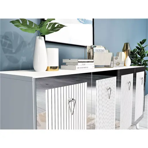 475OLV1736 Комода Bare - White, Silver