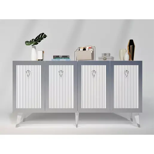 475OLV1736 Комода Bare - White, Silver