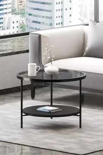 FD-TP60CM-MD1 Клуб маса СТИЛО-Темно стакло