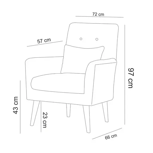 867UNQ1001 Фотеља Nagoyus Cream