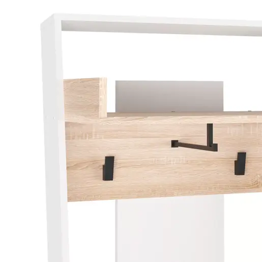 184-000120 Мебел за претсобје SCIOVE во бела-природна нијанса 70×40×200 cm