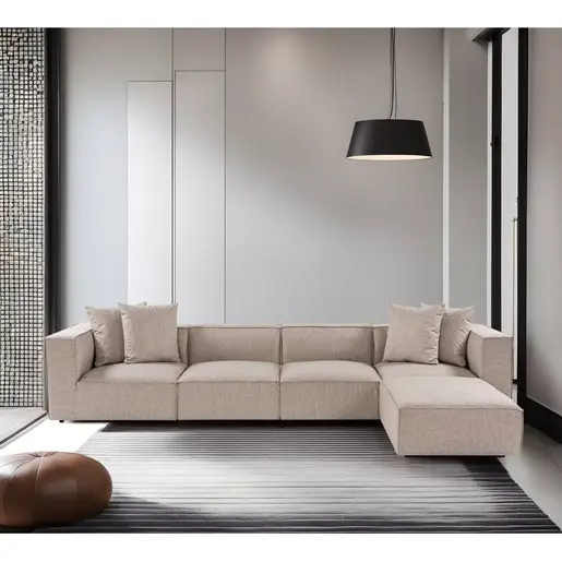 560ARE2169 Софа Sora (L1-O1-O1-1R-POUFFE ) - Sand Beige