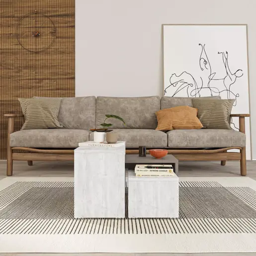 119-001244 Трпезариски сет Kantar Antique бела 65x30x39cm