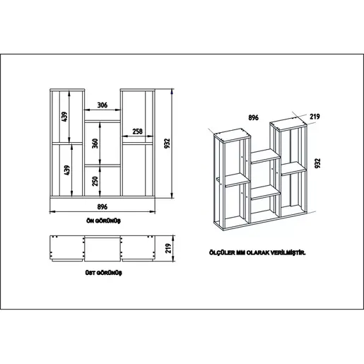 875ZNA4502 Полица Nevada - Walnut