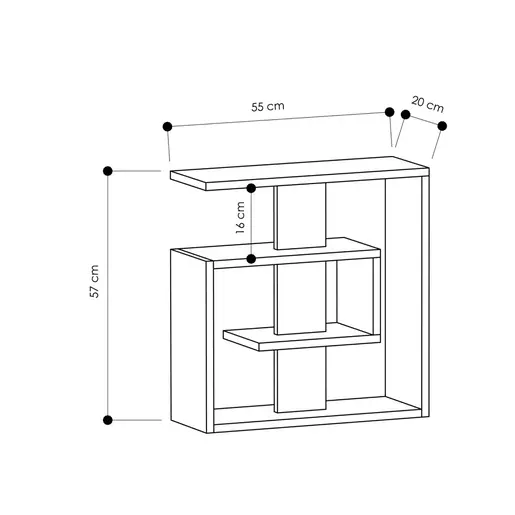 776HMS2805 Помошна масичка Saly - White