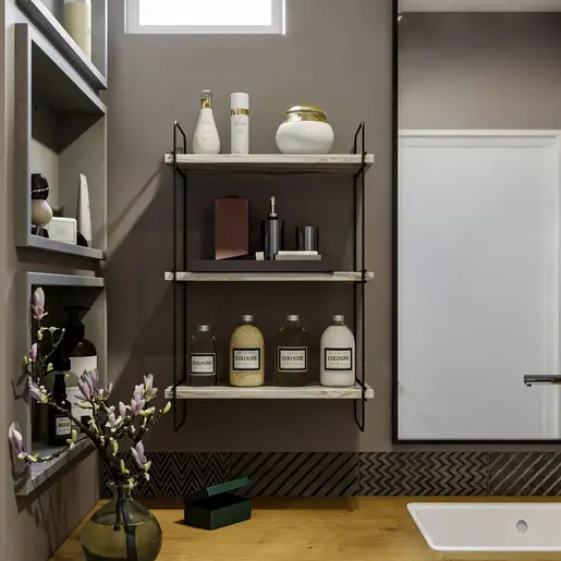 854KLN1747 Ѕидна полица Pulalis - White Marble