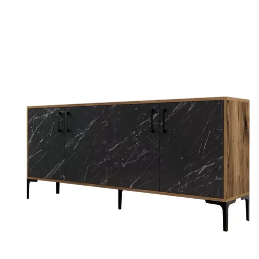 845HCT5306 Комода Kiev - Walnut, Black Marble