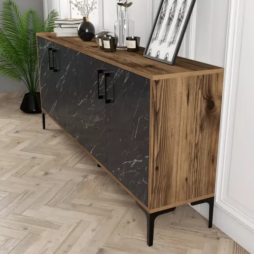 845HCT5306 Комода Kiev - Walnut, Black Marble