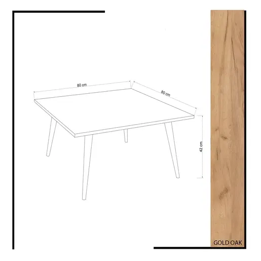 811MDD2804 Клуб маса Дрезден