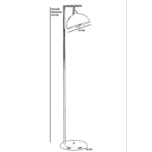 941RTN1323 Подна ламба Smart Siyah Rota Başlıklı Lambader