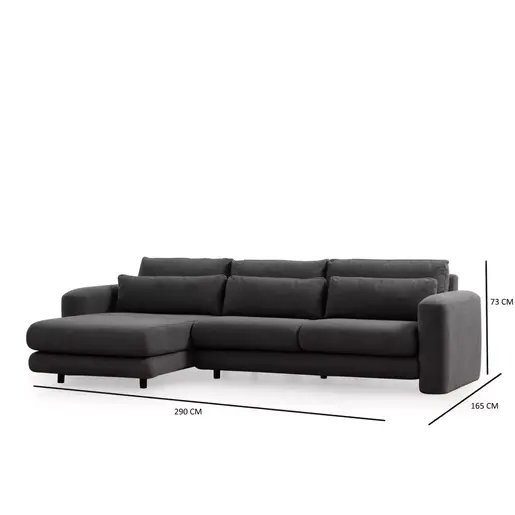 560ARE1858 Аголна гарнитура Lily Corner Left Grey