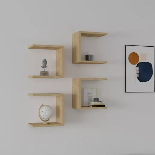 120-000562 Perari ѕидни полици сет 4 парчиња даб