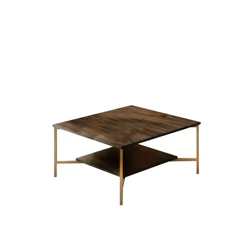 618BLY1153 Клуб Маса Gold Line - Walnut, Black