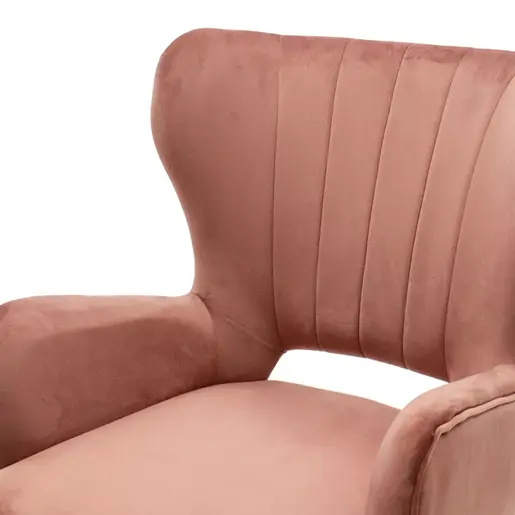 110-000024 Фотелја Ларк  во розе велур