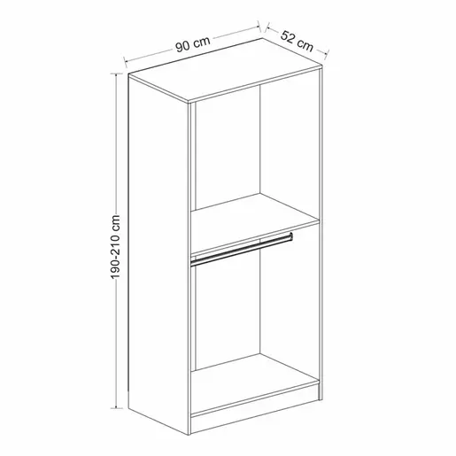 506MNR2167 Плакар Kale Glass Black - 210