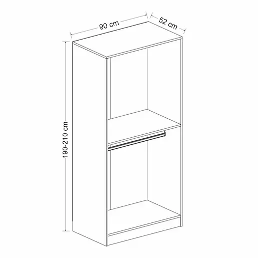 506MNR2165 Плакар со стаклени врати MAGNUS антрацит