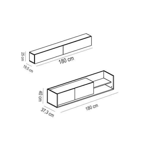 788DEC3047 ТВ Комода Kale - Teak, White