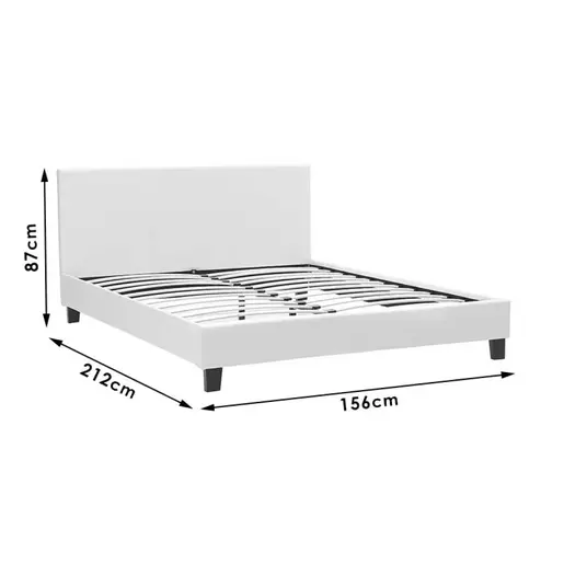 006-000015 Брачен кревет MAJESTIC црн 150x200cm
