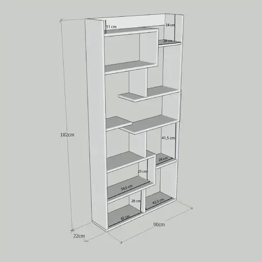 854KLN3602 Полица Gunther White