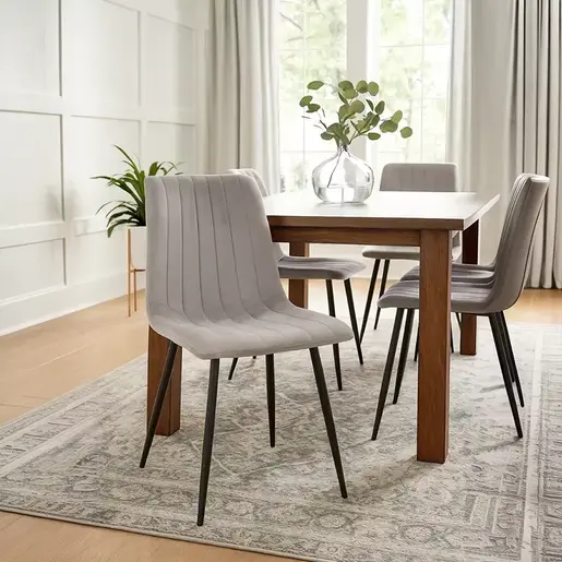 292-000082 Столица Noor Светло сива 44x53x86cm