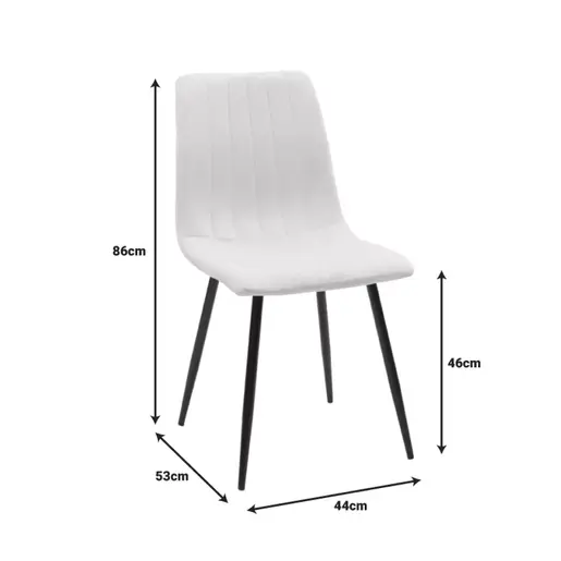 292-000082 Столица Noor Светло сива 44x53x86cm