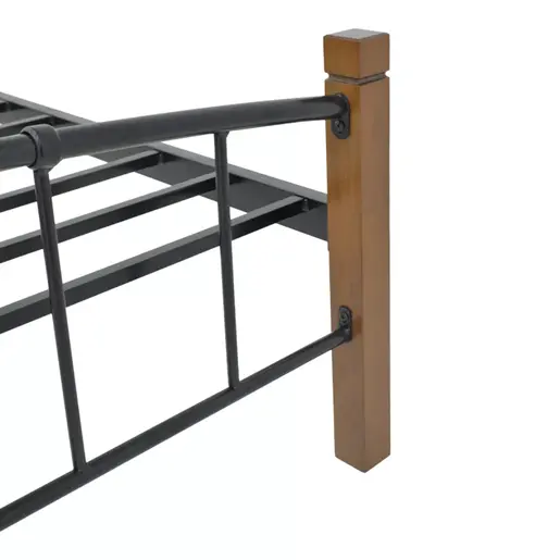 330-000019 Кревет кралица Mandy орев боја дрво-црн метал 150x200cm