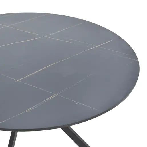 292-000102 Трпезариски сет Xuson црна мермер D120x75cm