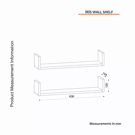 756FRN1607 Ѕидна полица Iris - White