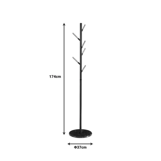 226-000025 Закачалка Ponziele црна D37x174cm