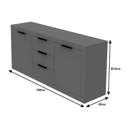 361-000073 Doha комода во бела боја 180x45x80.5cm