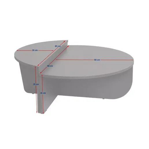 241NRD1203 Клуб маса Orion - Freesia Marble