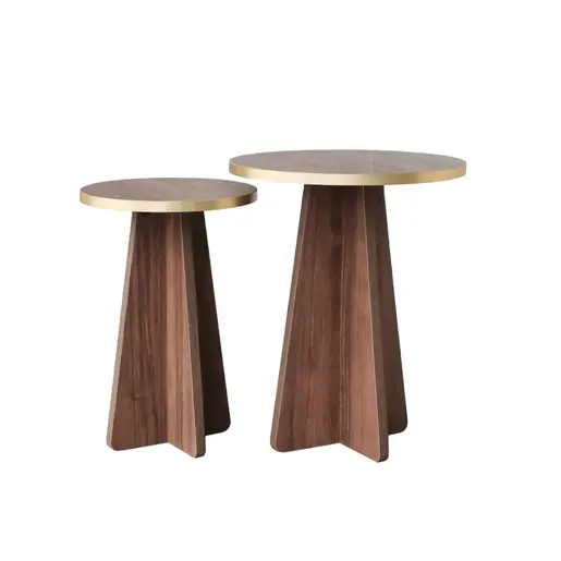552NOS2374 Клуб маса Mushroom 2 - Gold, Walnut