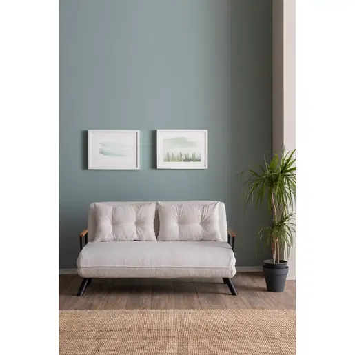 859FTN2838 Софа Sando 2-Seater - Teddy Fabric - White