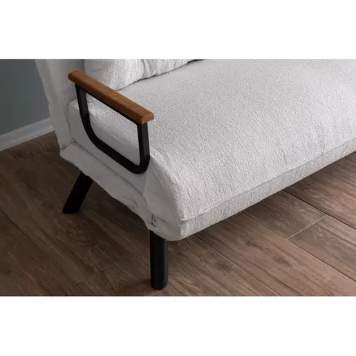859FTN2838 Софа Sando 2-Seater - Teddy Fabric - White