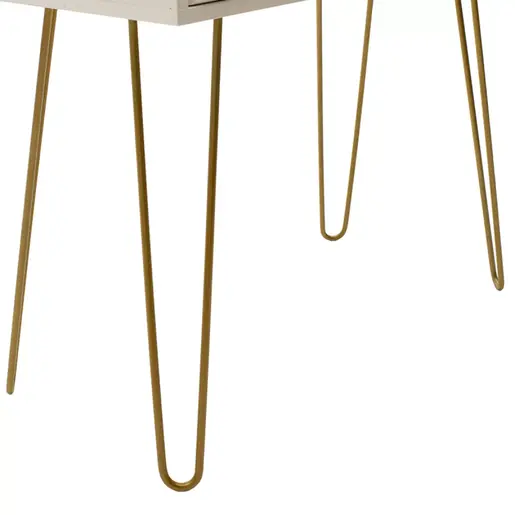 066-000008 Конзола Isla во бела боја - златна боја 80x39x74cm