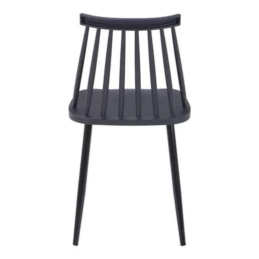 327-000041 Стол Aurora I во црна нијанса-црни метални ногарки 43x48x79cm