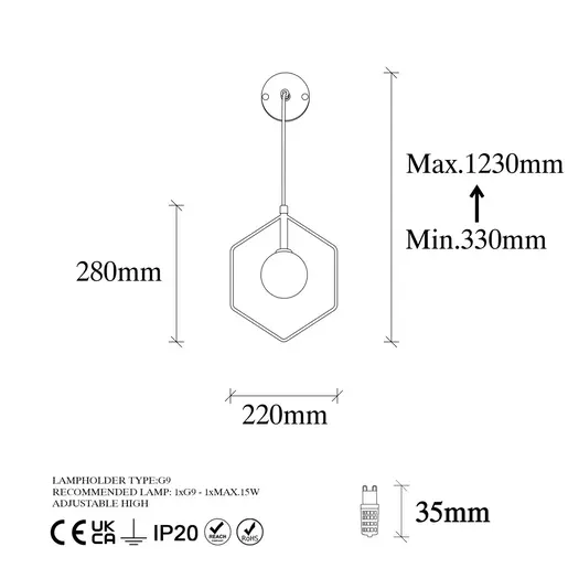 942FLG2101 Ѕидна ламба Geometri - 11105