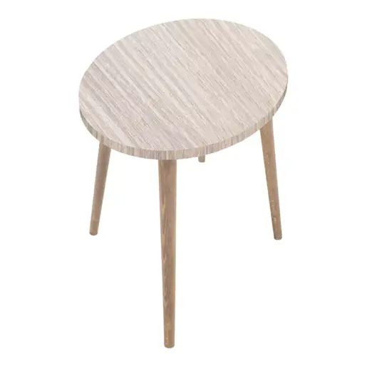 120-000622 Клуб маса Barton природен финиш / ногарки орев 90x45x40см