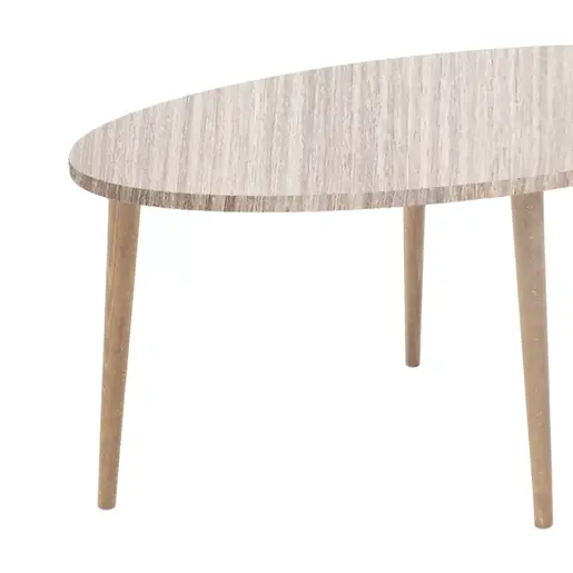 120-000622 Клуб маса Barton природен финиш / ногарки орев 90x45x40см