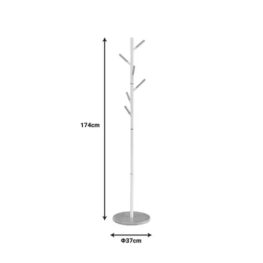 226-000026 Закачалка Ponziele бела D37x174cm